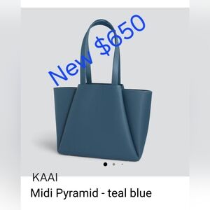 KAAI Designer Tote Midi Pyramid Teal
